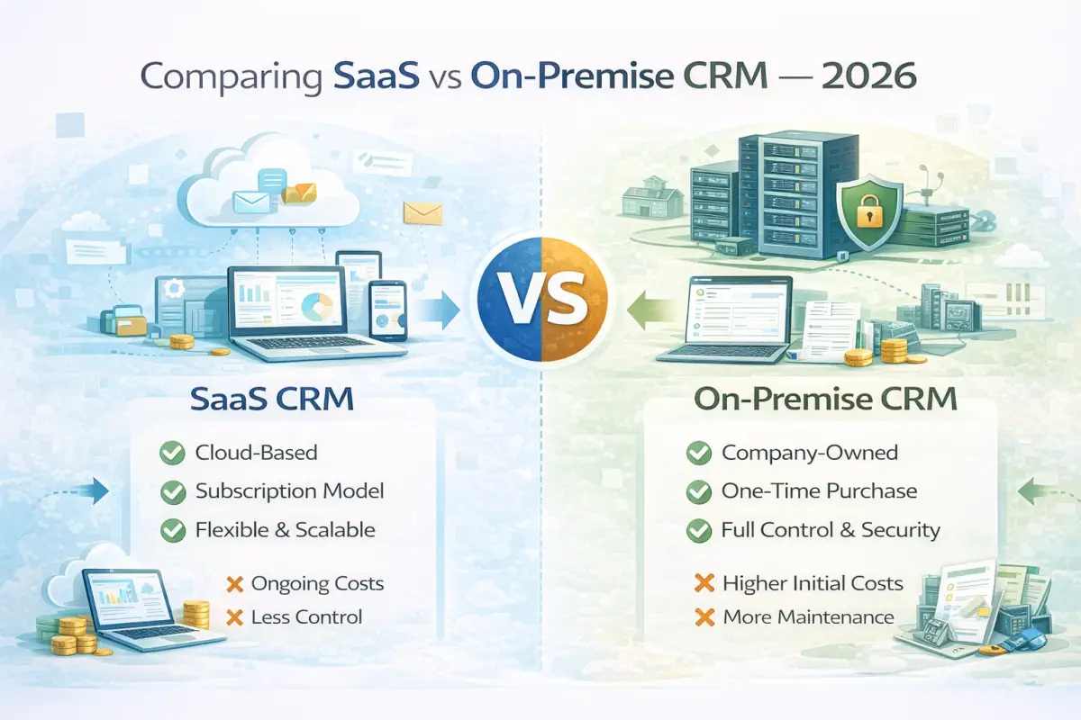 Comparing SaaS and On-Premise CRM Solutions for 2026